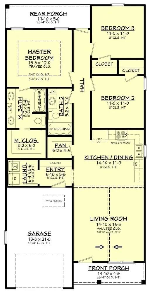 1400SF Floor Plan